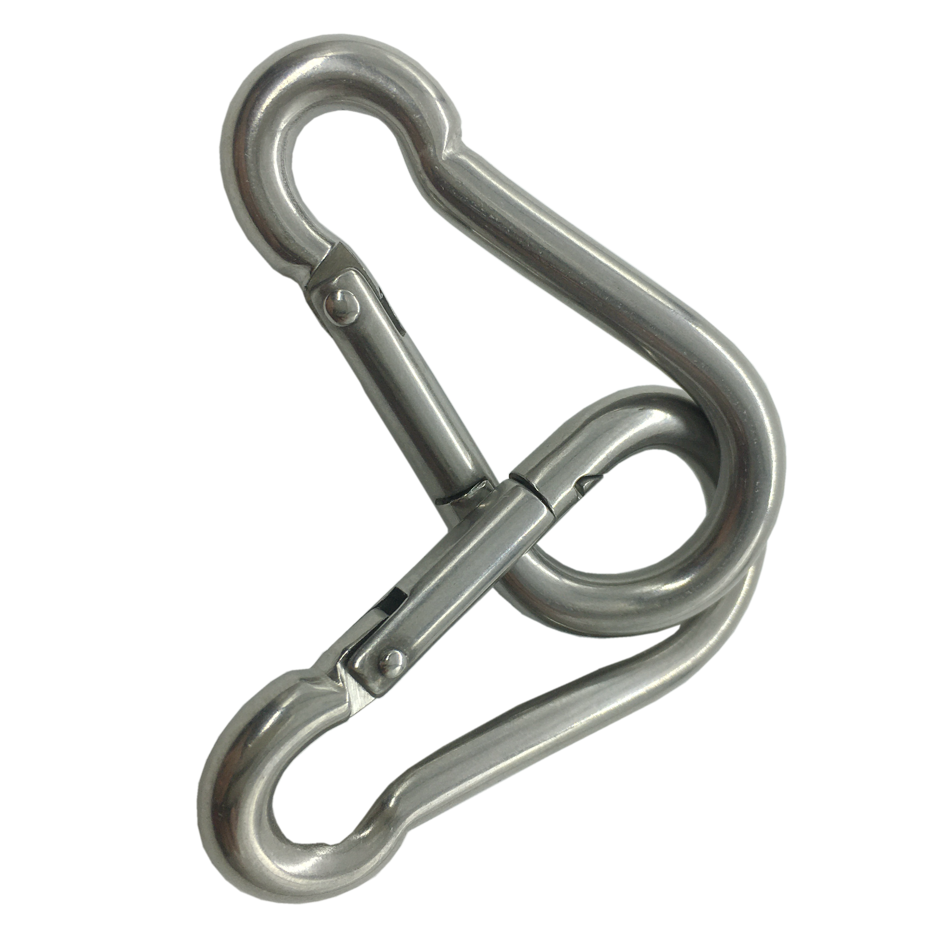 Stainless Steel Snap Spring Hook Carabiner Clips for Keychains, Camping, Fishing & Hiking Accessories