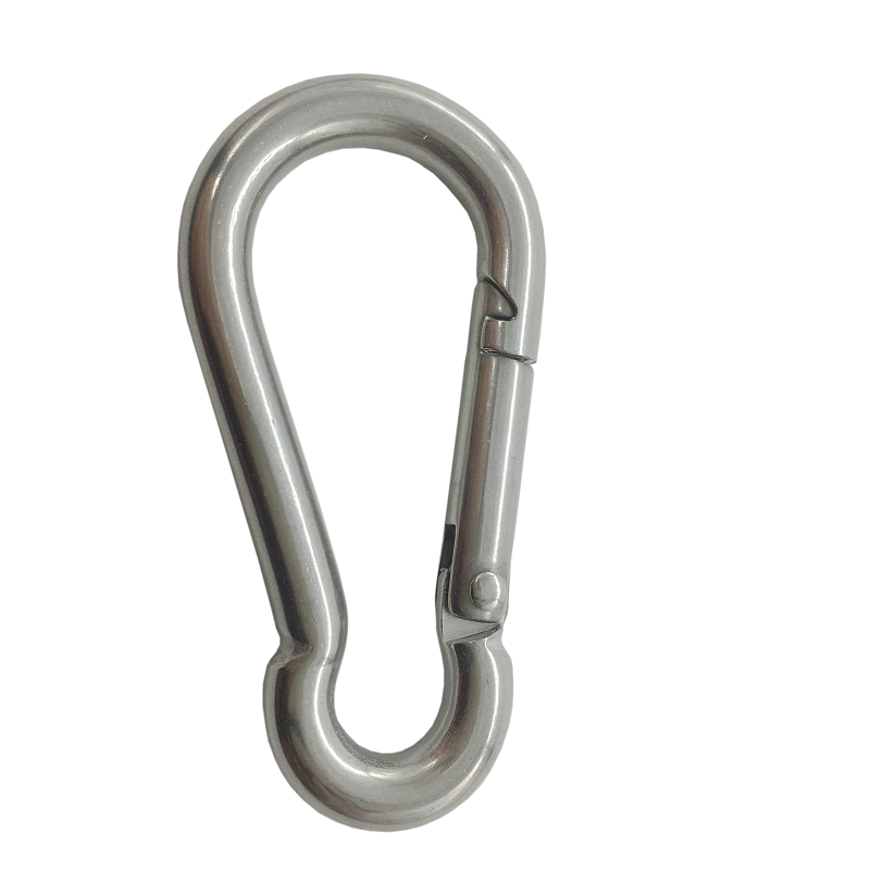 Stainless Steel Snap Spring Hook Carabiner Clips for Keychains, Camping, Fishing & Hiking Accessories