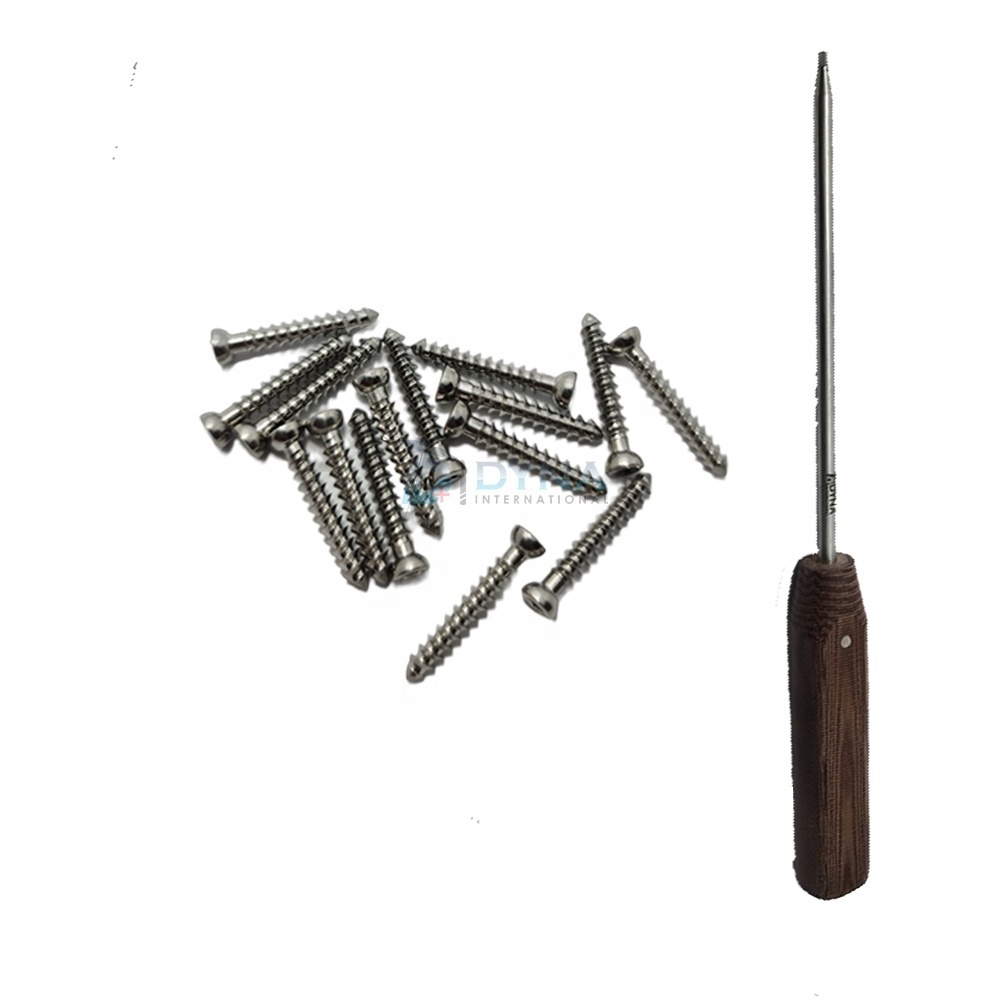 1.5mm Cortical Bone Screws Self-Tapping 130 PCs (Hexdrive) SS Orthopedic Screws Orthopedic Implants veterinary implants