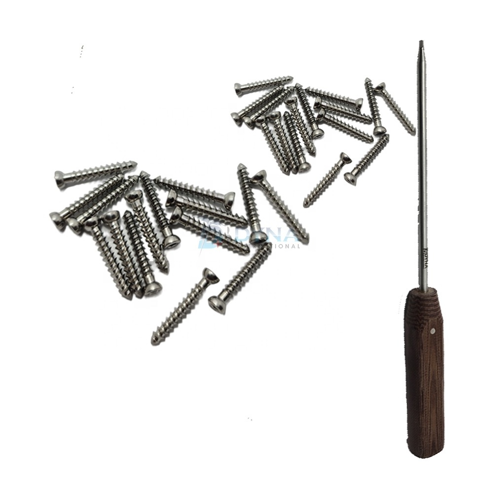 1.5mm Cortical Bone Screws Self-Tapping 130 PCs (Hexdrive) SS Orthopedic Screws Orthopedic Implants veterinary implants