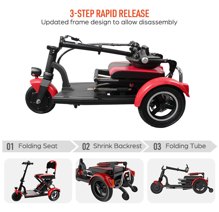 High Quality Elderly Disabled Folding Adults Electric Tricycle For Handicapped