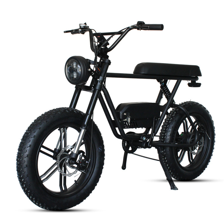 48V 750W 1000W Power China Cheap Full Suspension Retro Vintage E Bike Ebike Dirt Mountain Fat Tire Bicycle Electric Bike