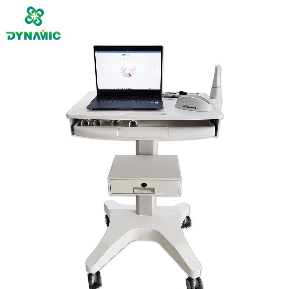 Medical Trolley Cart  Hospital Dental Cart with Monitor Mount Oral Scanner Holder CPU Holder