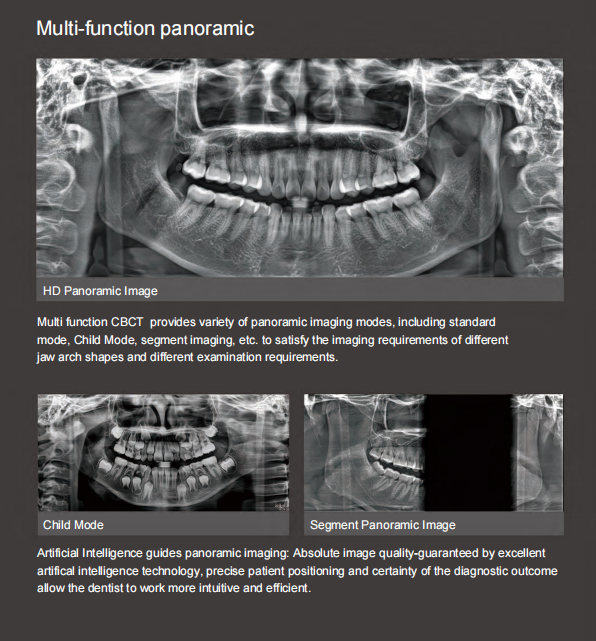 3D Dental Panoramic X-ray Machine CBCT 3 in 1 Cone Beam 3D CBCT With CBCT Panoramic  Model Scanning