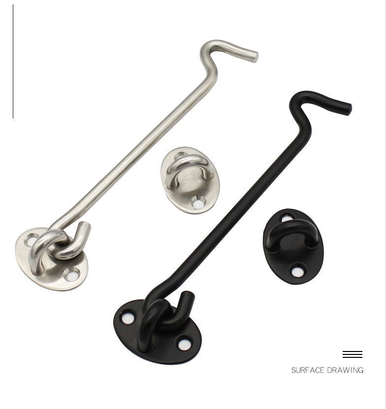 Dynamics Stainless Steel Cabin Hook And Eye Latch Lock Shed Gate Door Catch Holder Accessories