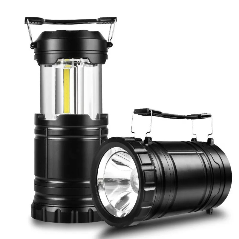 Flashlights 2 in 1 COB LED Collapsible Lantern Rechargeable Camping Classic Tabletop Lantern Portable Outdoor