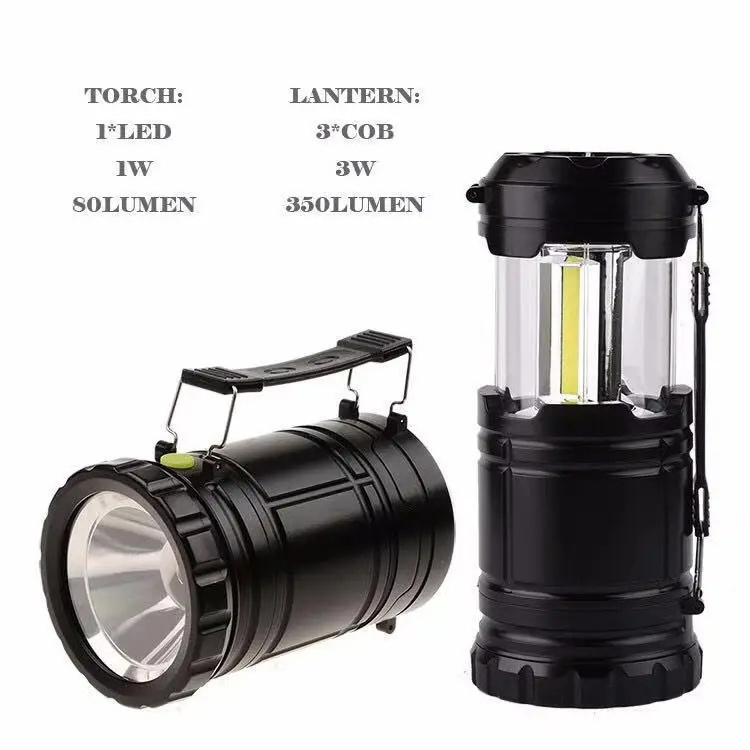 Flashlights 2 in 1 COB LED Collapsible Lantern Rechargeable Camping Classic Tabletop Lantern Portable Outdoor