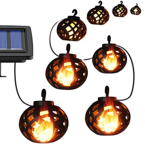 8L Solar fireball String Lights warm white Outdoor String Lights waterproof String Lights for Porch, Pergola, Backyard