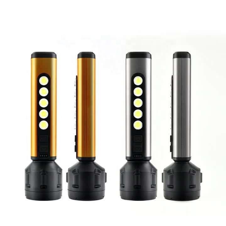 Rechargeable Flashlight large size Super Bright Led Tactical Flashlights with COB Work Light High Powered Flashlight