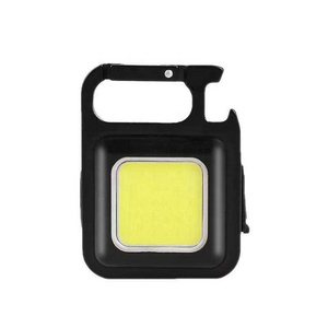 Super Bright Aluminum Black Metal Mini Pocket Rechargeable Magnetic Led Work Light with Beer Bottle Opener