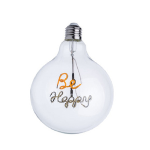 E26/E27 Base G125 Edison Bulb DIY Globe Letter Bulb Vintage LED Filament Decorative Smart Light Bulb