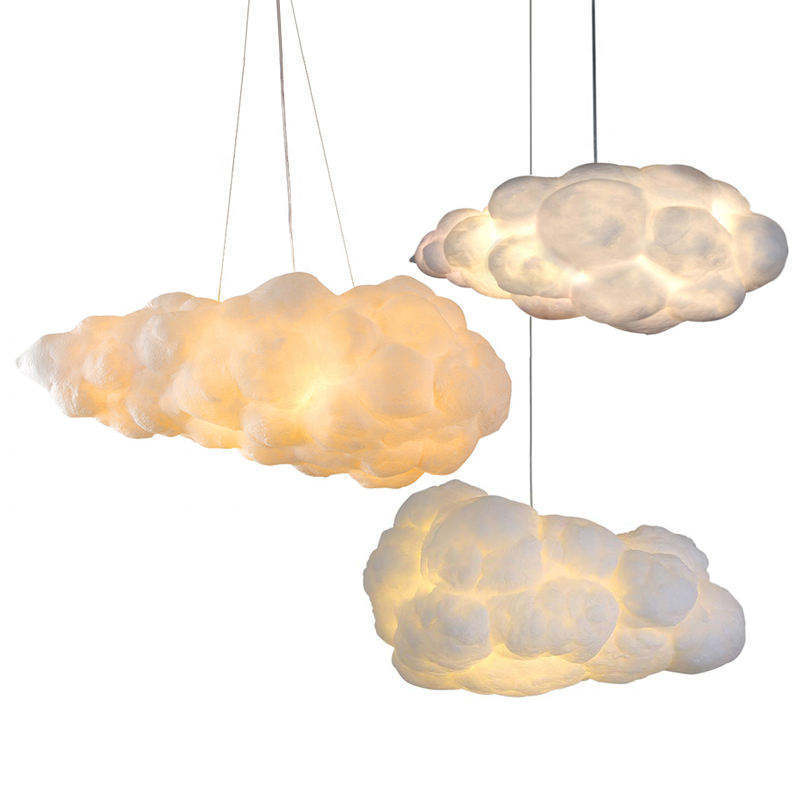 White Cloud Chandelier Light For Indoor Living Room Dining Room Led Hanging Modern Nordic Lamp For Interior Decor