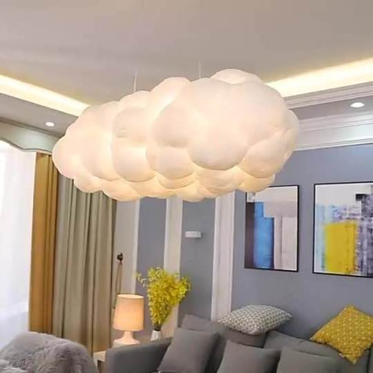 White Cloud Chandelier Light For Indoor Living Room Dining Room Led Hanging Modern Nordic Lamp For Interior Decor