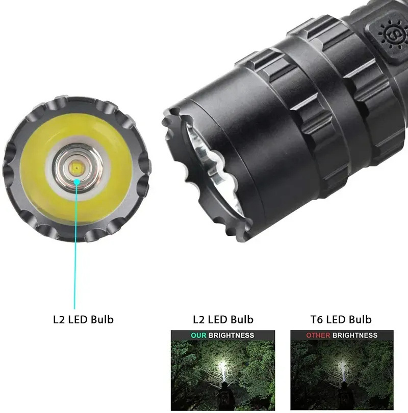 Rechargeable Heavy Duty Hunting Torch Light Long Distance LED Torch Light Long Range Flashlights