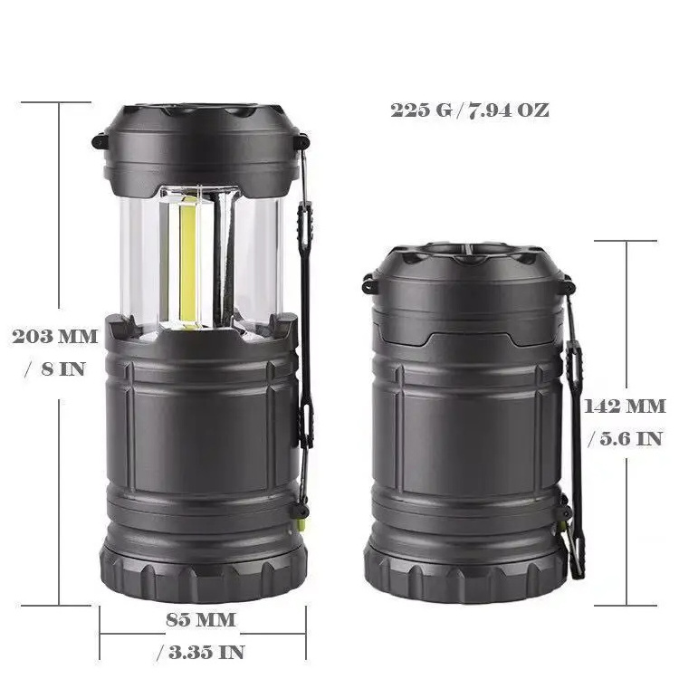 Flashlights 2 in 1 COB LED Collapsible Lantern Rechargeable Camping Classic Tabletop Lantern Portable Outdoor