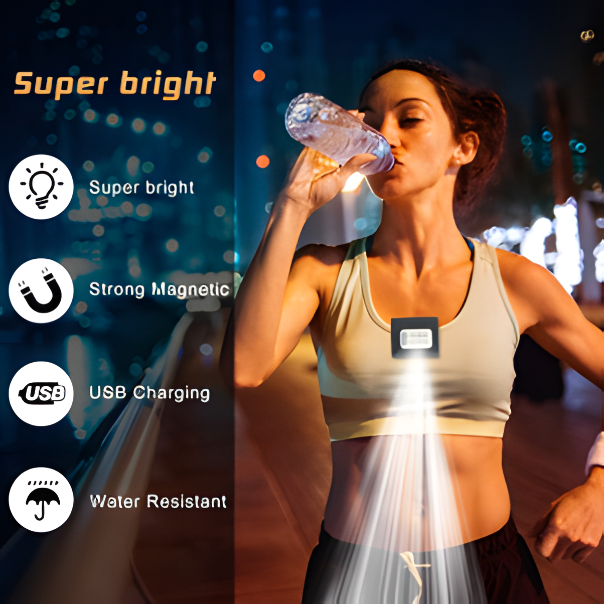 LED Safety Lights Running Lights Clip on Collar USB Rechargeable Collar Light Hands Free for Running Camping