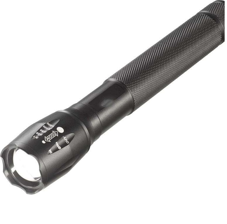 6000K 800lm Battery Powered Aluminum 4C Torch Flashlight with Bright Light and Long Range in Stock