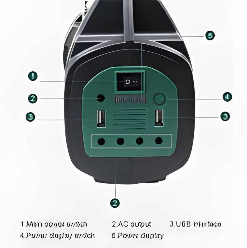 10w LED Handheld Spotlight with Radio & Bluetooth Speaker - IP67 Waterproof ABS Construction, 3 Functions