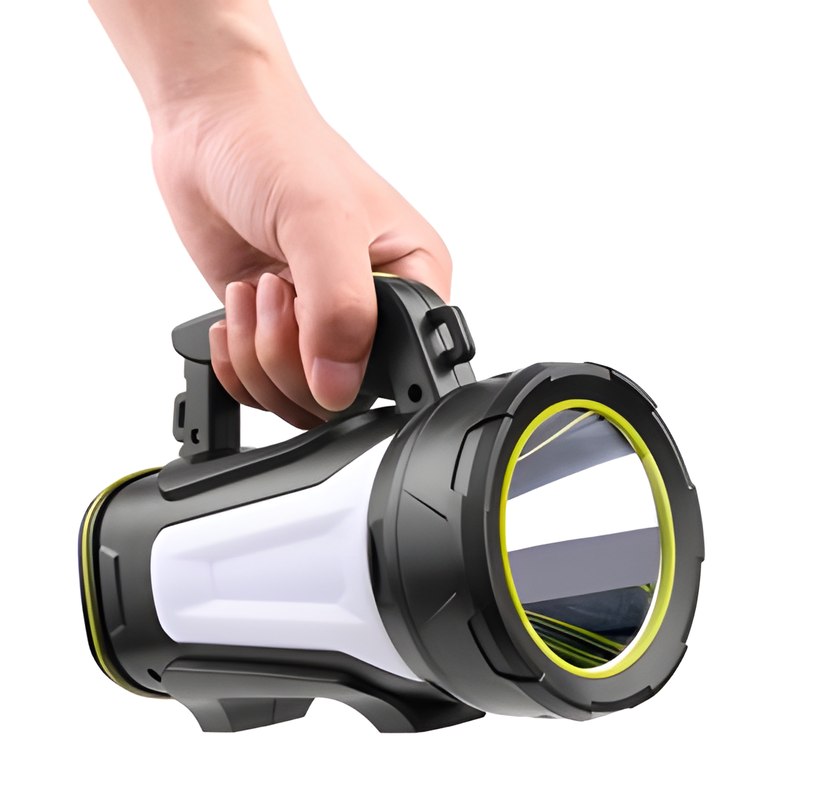 500lm Abs 8w Led Rechargeable Spotlight Ip67 Waterproof Handheld Flashlight Searchlight with Detachable Red Light