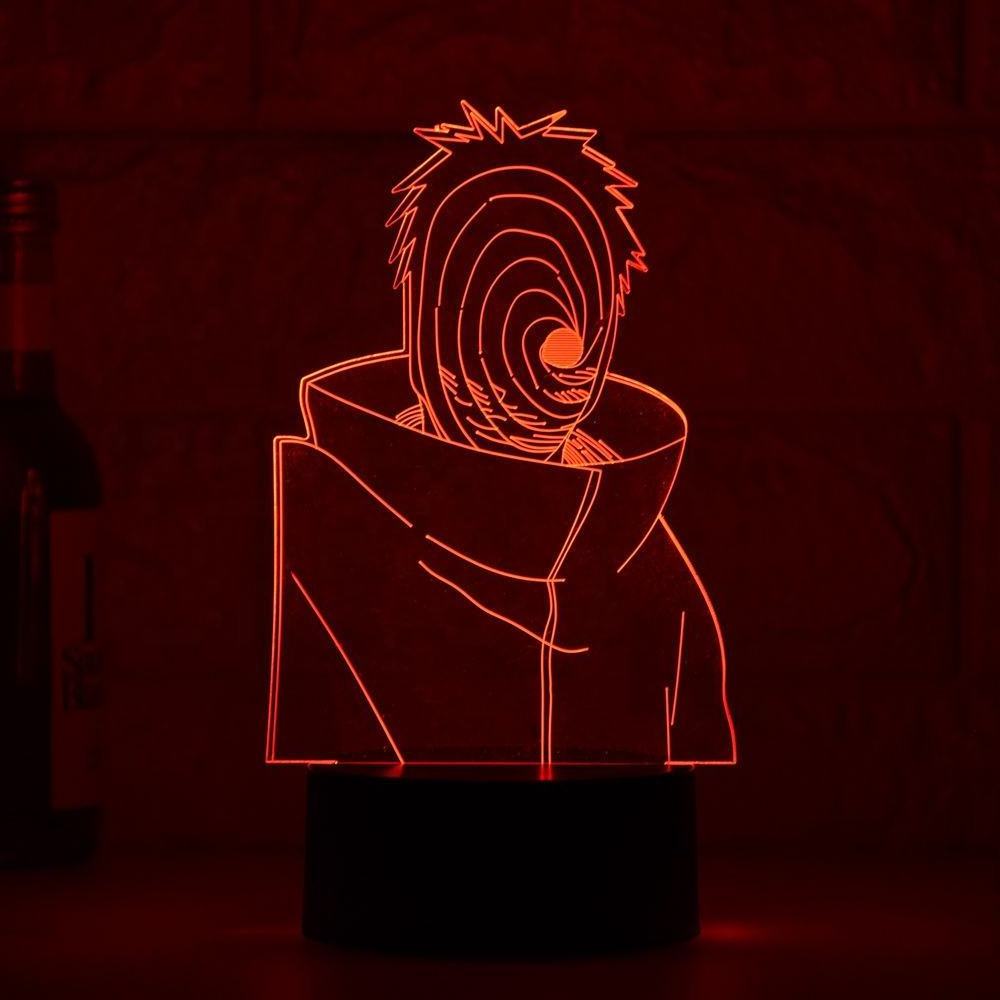 3d anime Itachi Uchiha Led Night Light Team Sasuke Kakashi Hatake Kid Bedroom Uzumaki Nightlight 3d night light