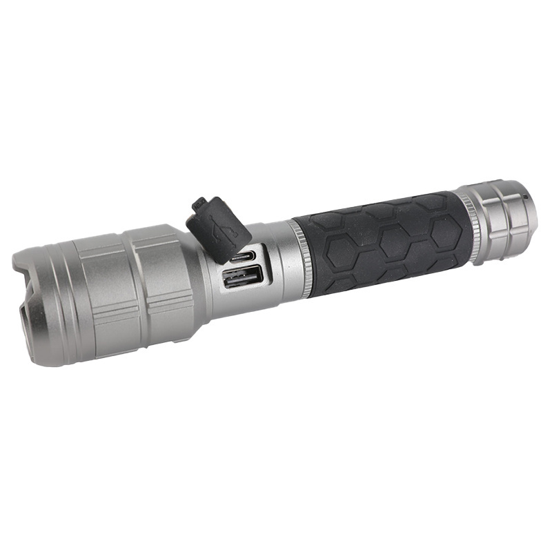 800 Lumens 18w Led Aluminum Rechargeable Flashlight with Five Modes