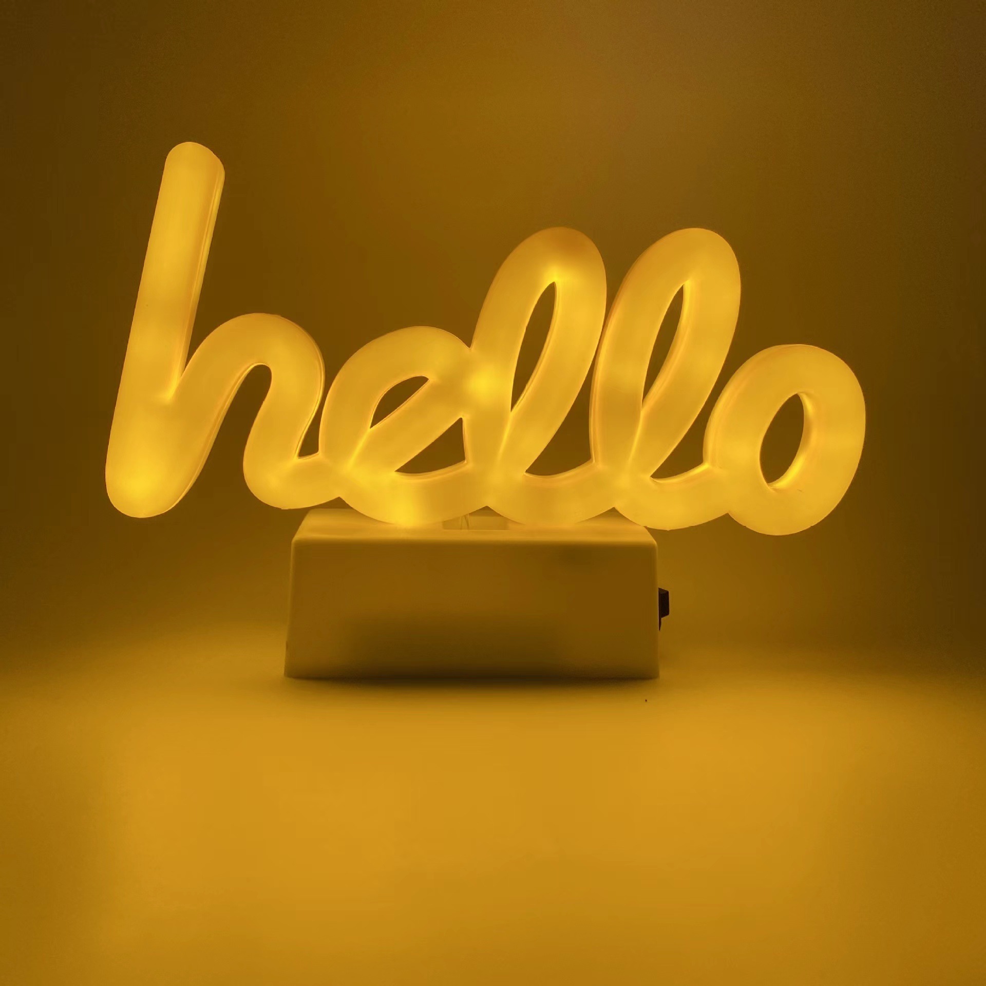 Hello Neon Light Signs Room Decor Lamps Base LED Neon Lights