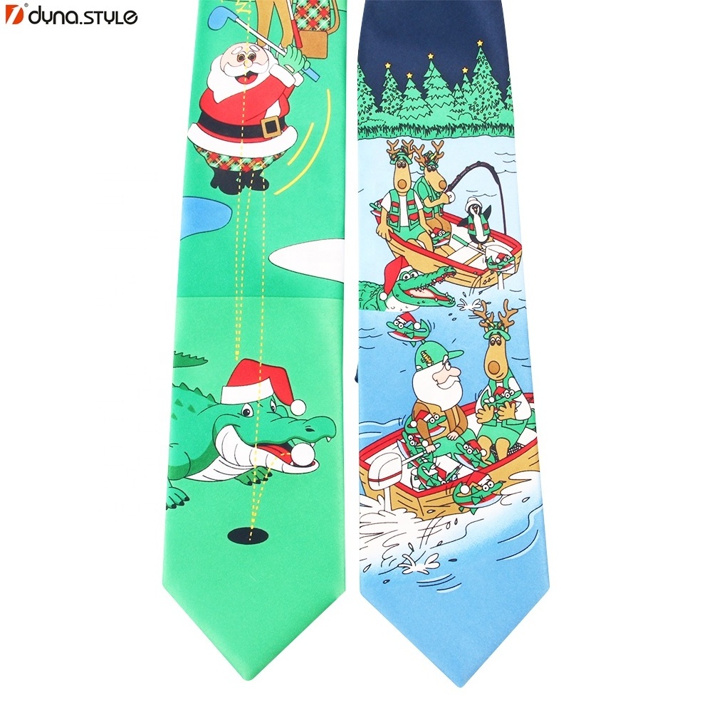 Ebay Best Selling Handmade Music Led Screen Printing Xmas Christmas Tie