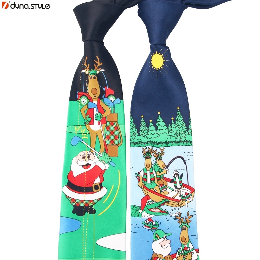 Ebay Best Selling Handmade Music Led Screen Printing Xmas Christmas Tie