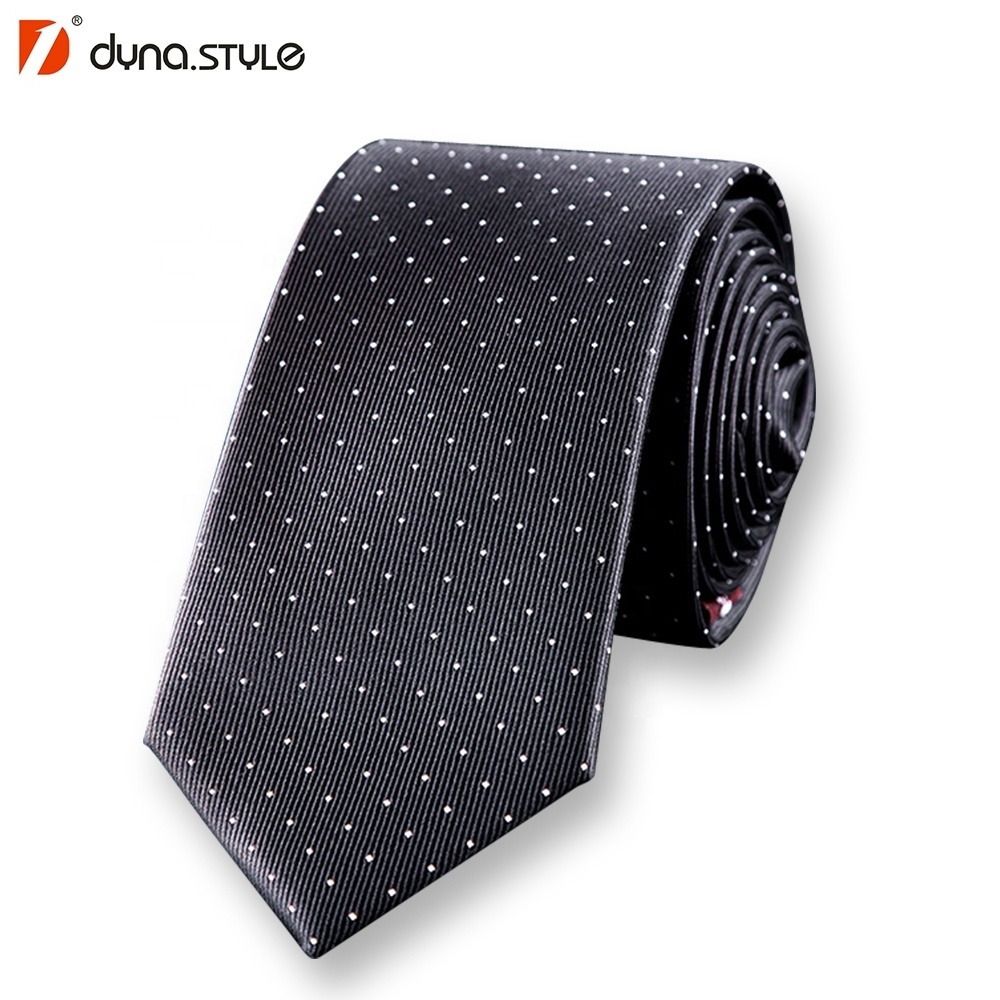 Custom Wholesale Low Price 100% Silk Necktie Black Tie Men Ties