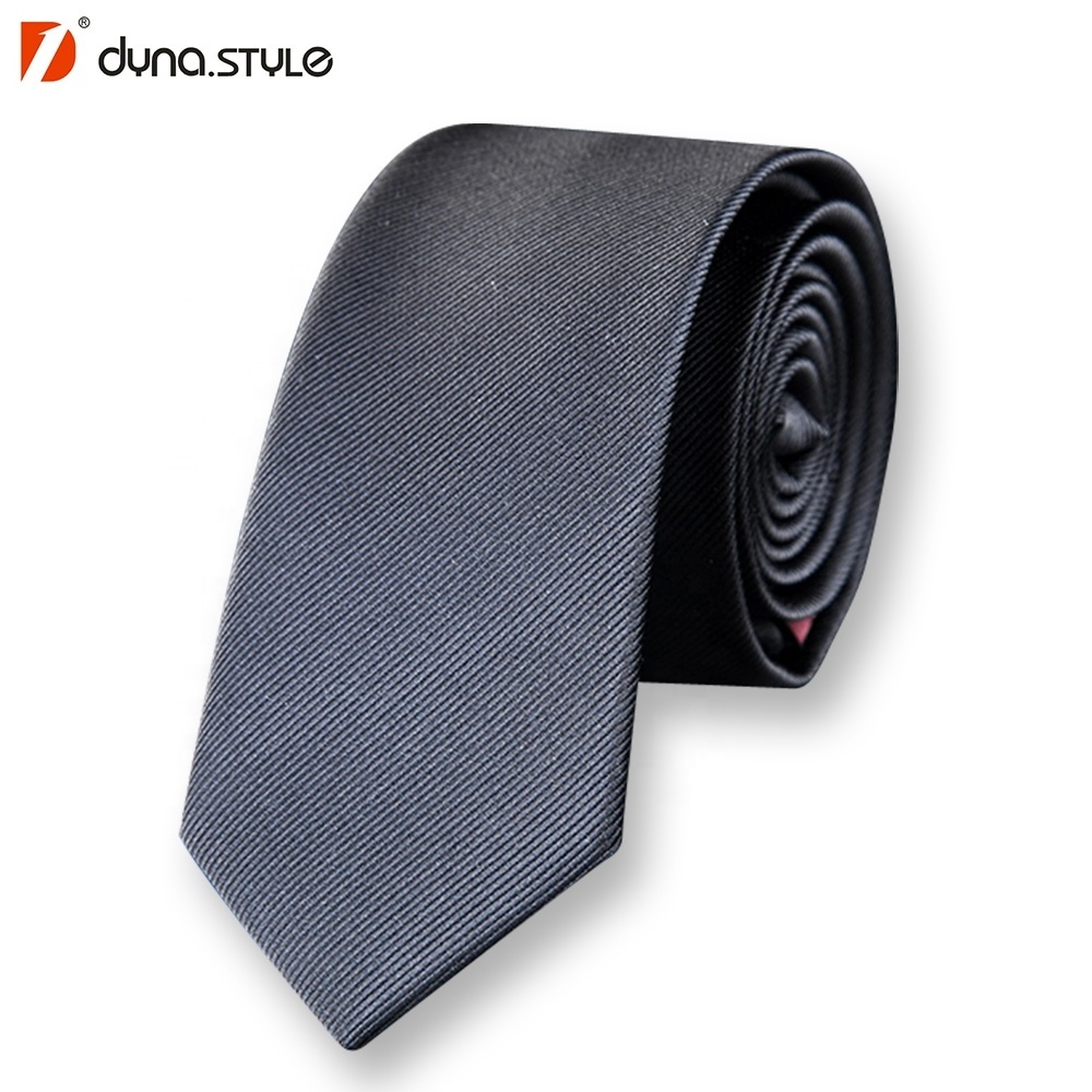 Custom Wholesale Low Price 100% Silk Necktie Black Tie Men Ties