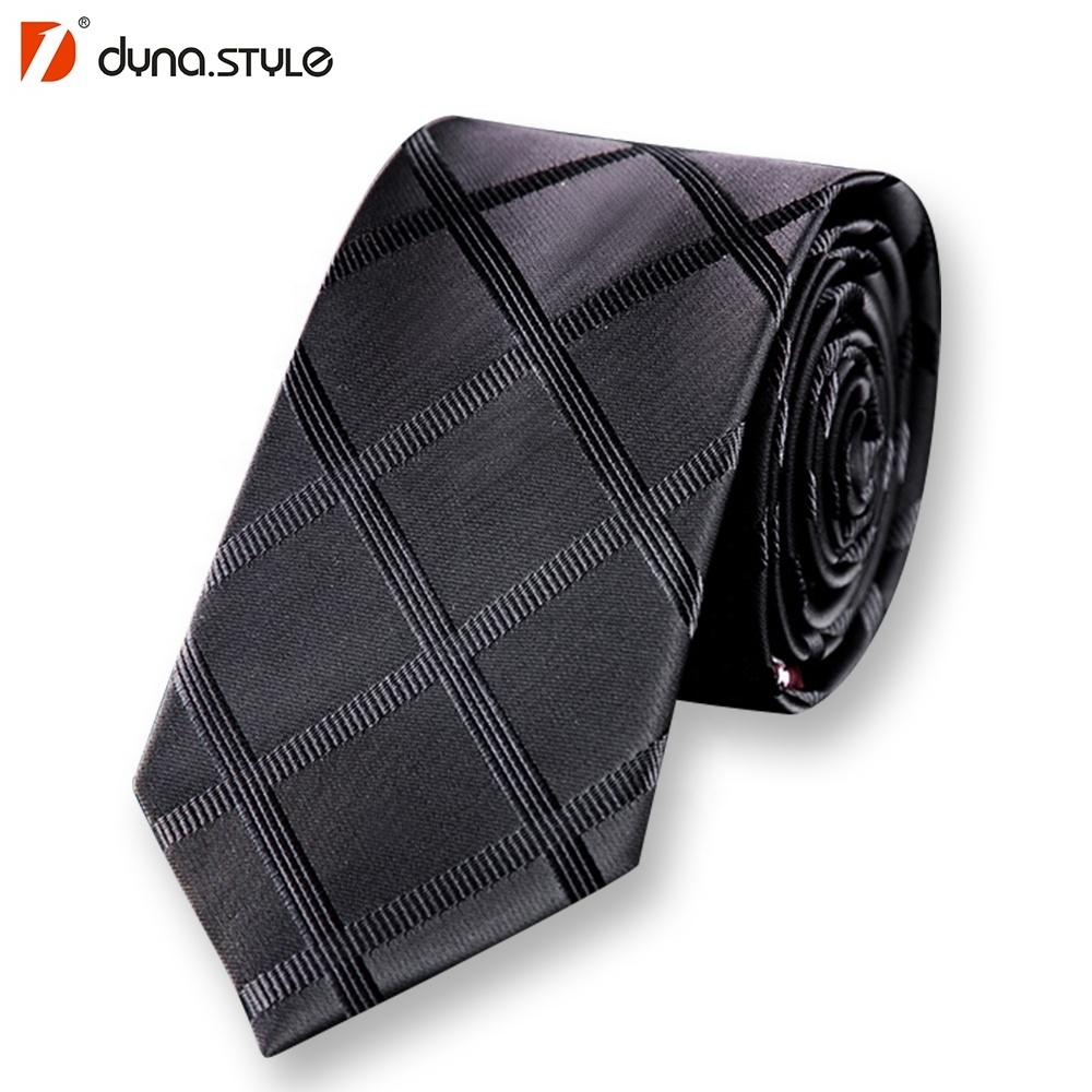 Custom Wholesale Low Price 100% Silk Necktie Black Tie Men Ties