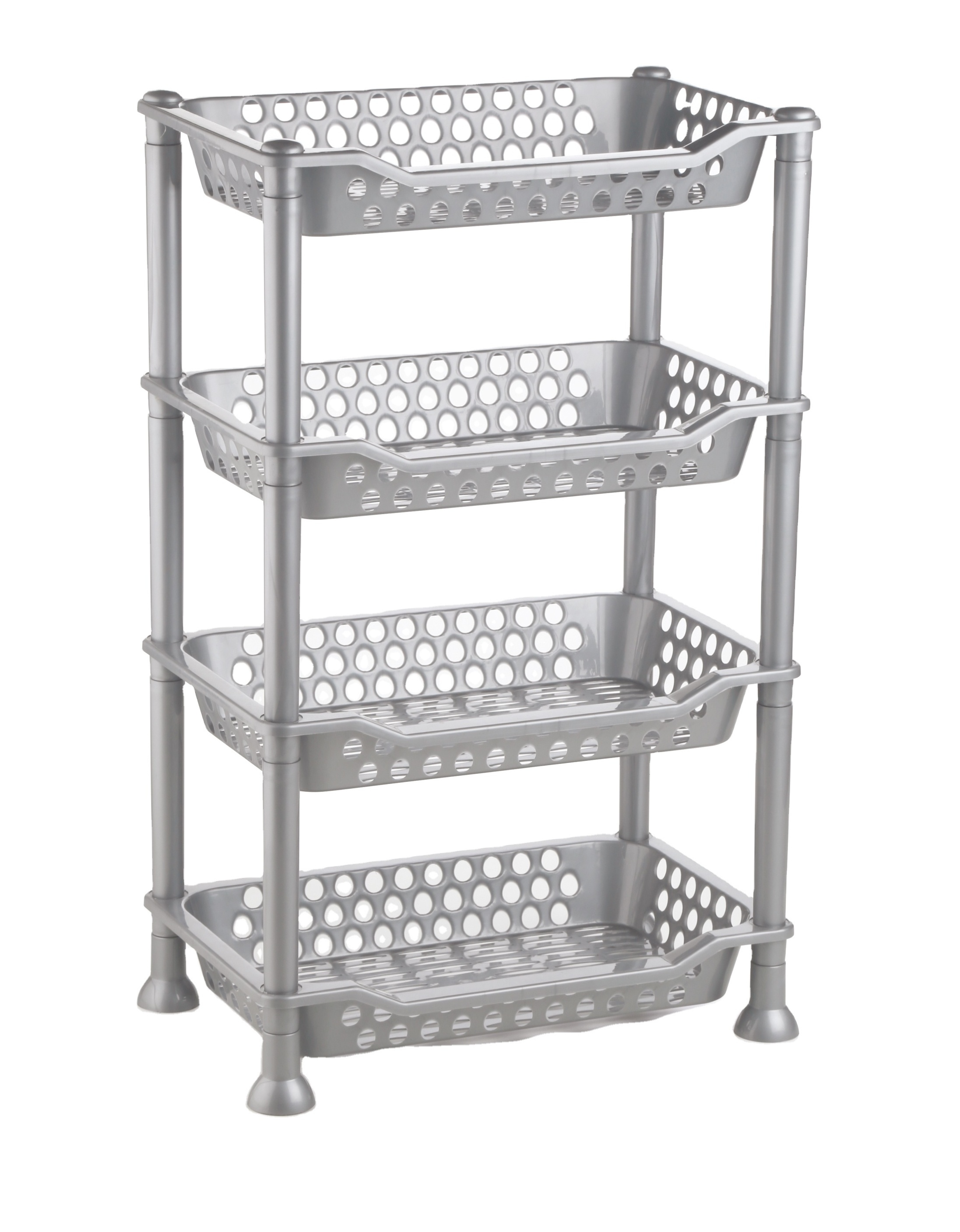 High Quality Multi-Purpose 4-Layer Torly Plastic Rack from India for Living Room Furniture Storage Available Bulk Cheap Cost