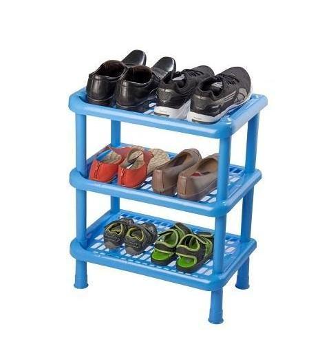 Plastic Shoes Rack  Space Saving Footwear Support Double-Layer Storage Rack adjustable plastic shoe rack