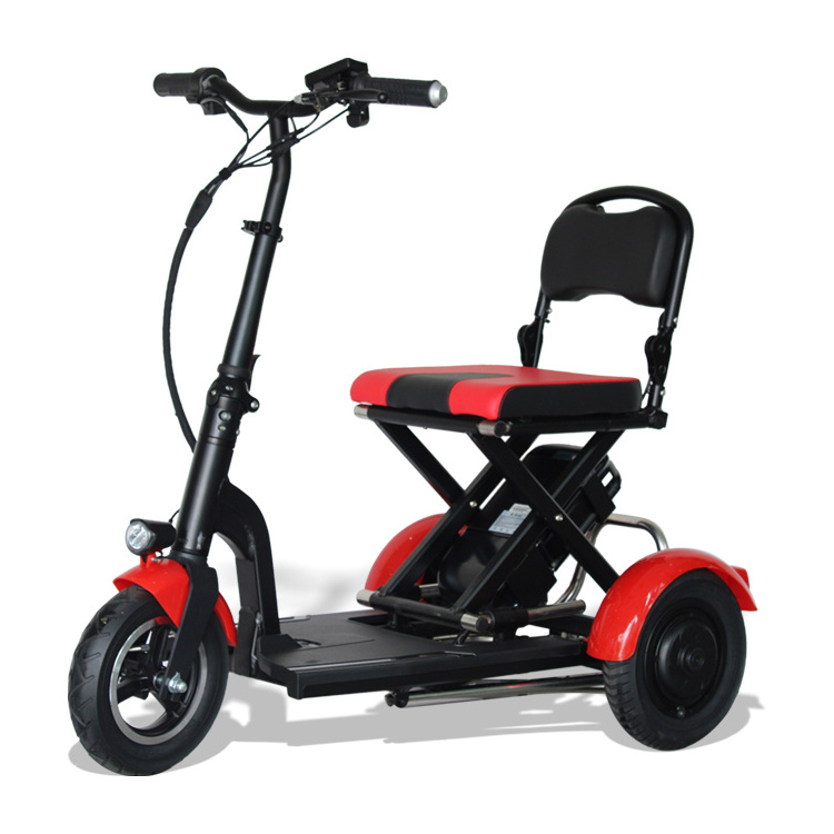 Wholesaler Aluminum Alloy Folding 300w 36v Three Wheels Electric Mobility Scooter for Disabled Man