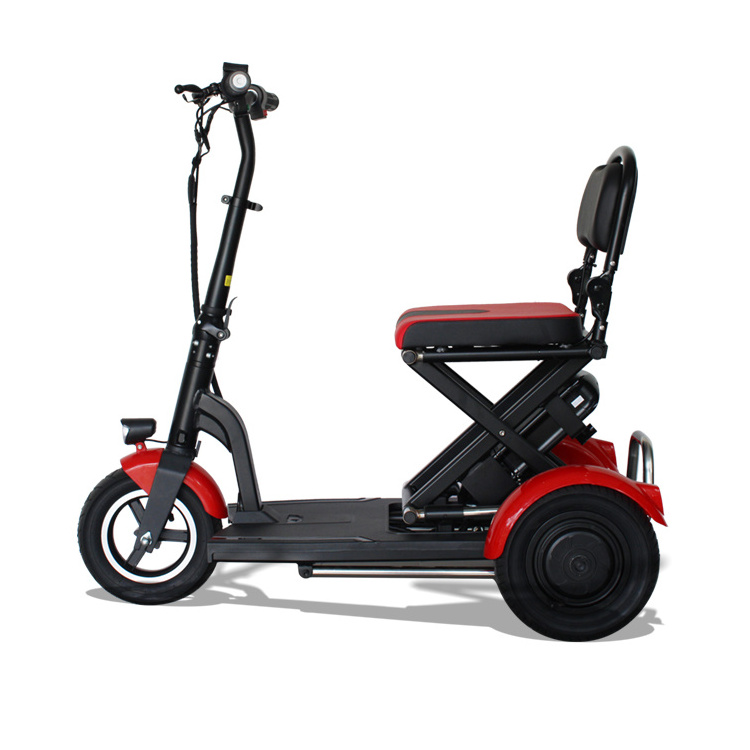 Wholesaler Aluminum Alloy Folding 300w 36v Three Wheels Electric Mobility Scooter for Disabled Man