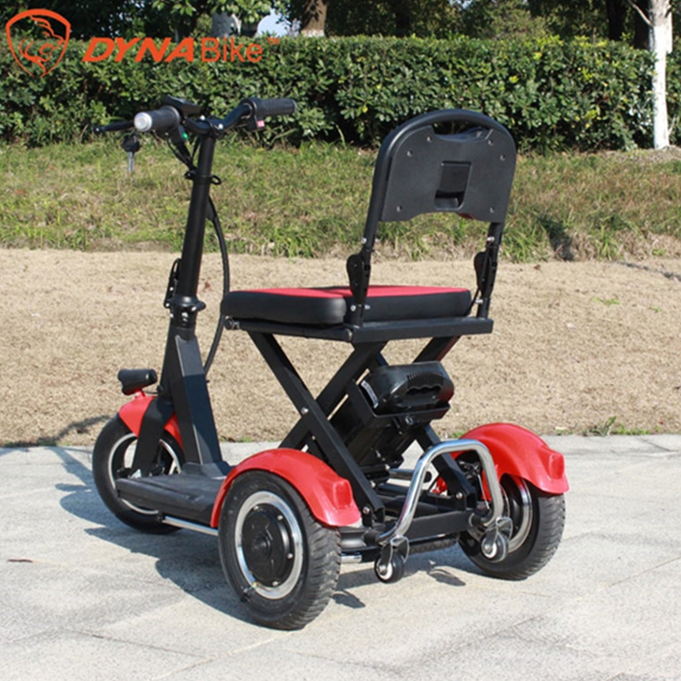 Wholesaler Aluminum Alloy Folding 300w 36v Three Wheels Electric Mobility Scooter for Disabled Man