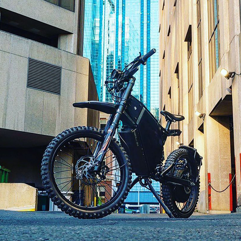 Dynalion Stealth Bomber Electric Bike 12000w Fat Tire Off Road Beach Cruiser 100km/h Speed 72v 5000w Enduro Ebike