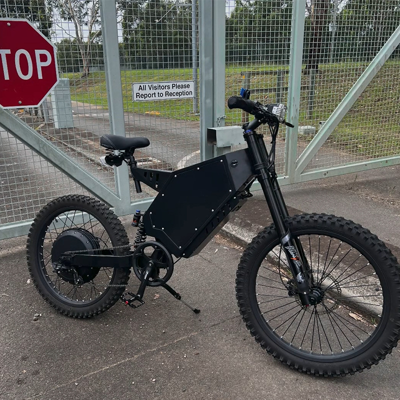 Dynalion Stealth Bomber Electric Bike 12000w Fat Tire Off Road Beach Cruiser 100km/h Speed 72v 5000w Enduro Ebike