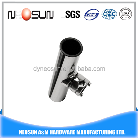 Customized stainless steel outtrigger fishing rod holder for boat