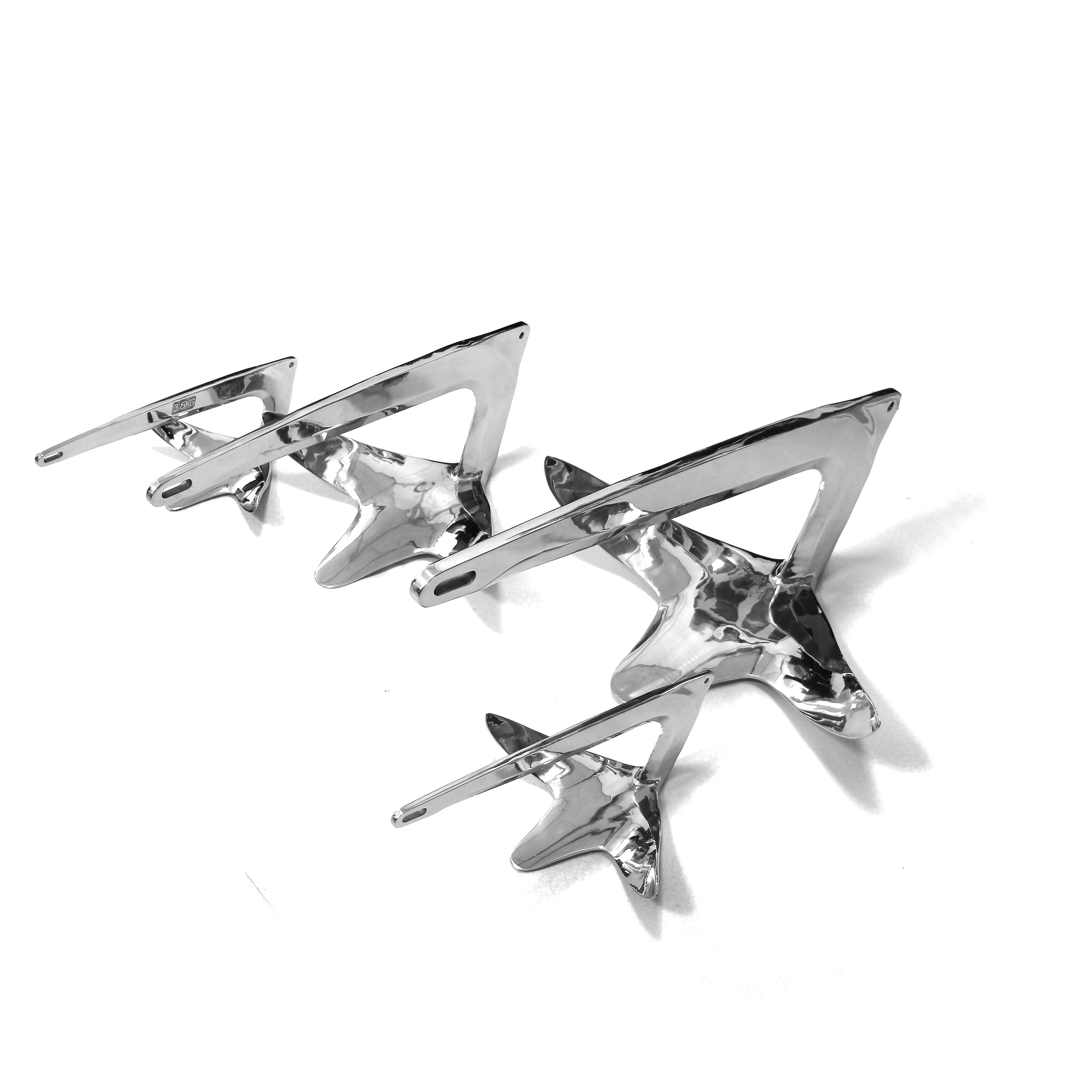 3kg-60kg stainless steel 316 bruce type ship anchor