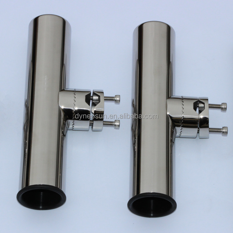 Customized stainless steel outtrigger fishing rod holder for boat