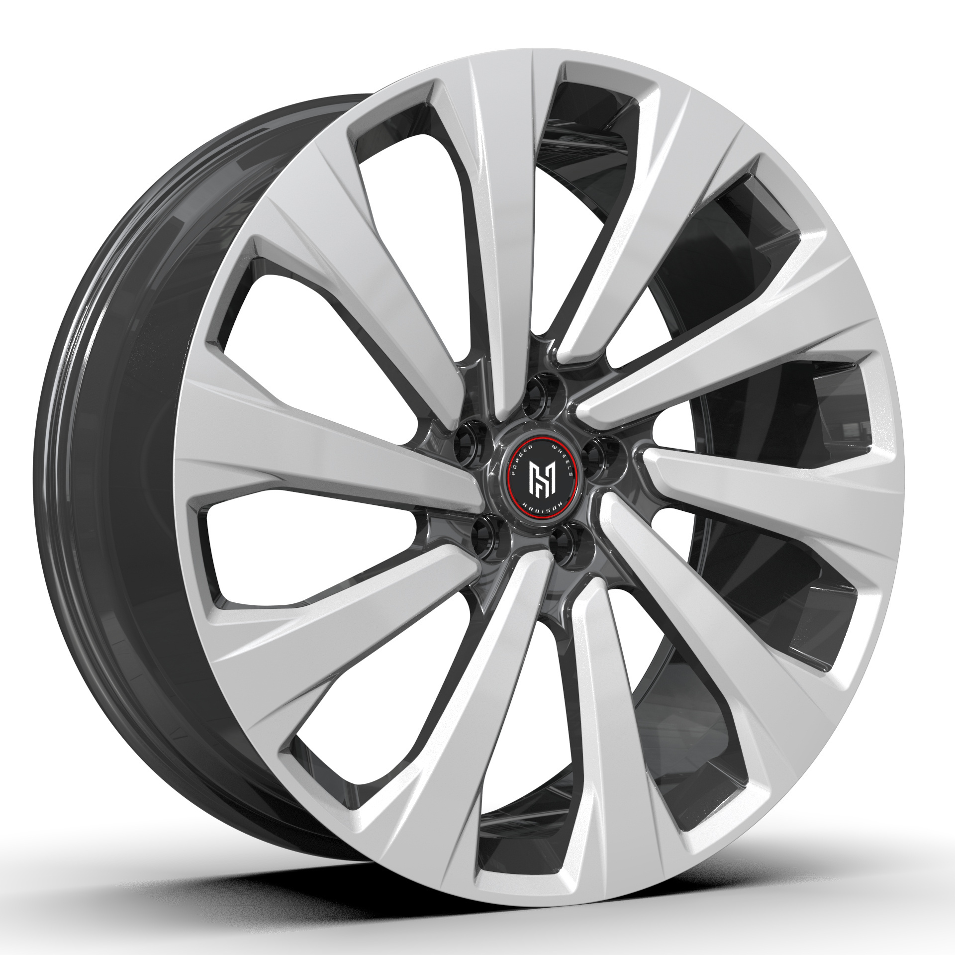 HADISON HD1112 Customized forged white wheels power coating 20