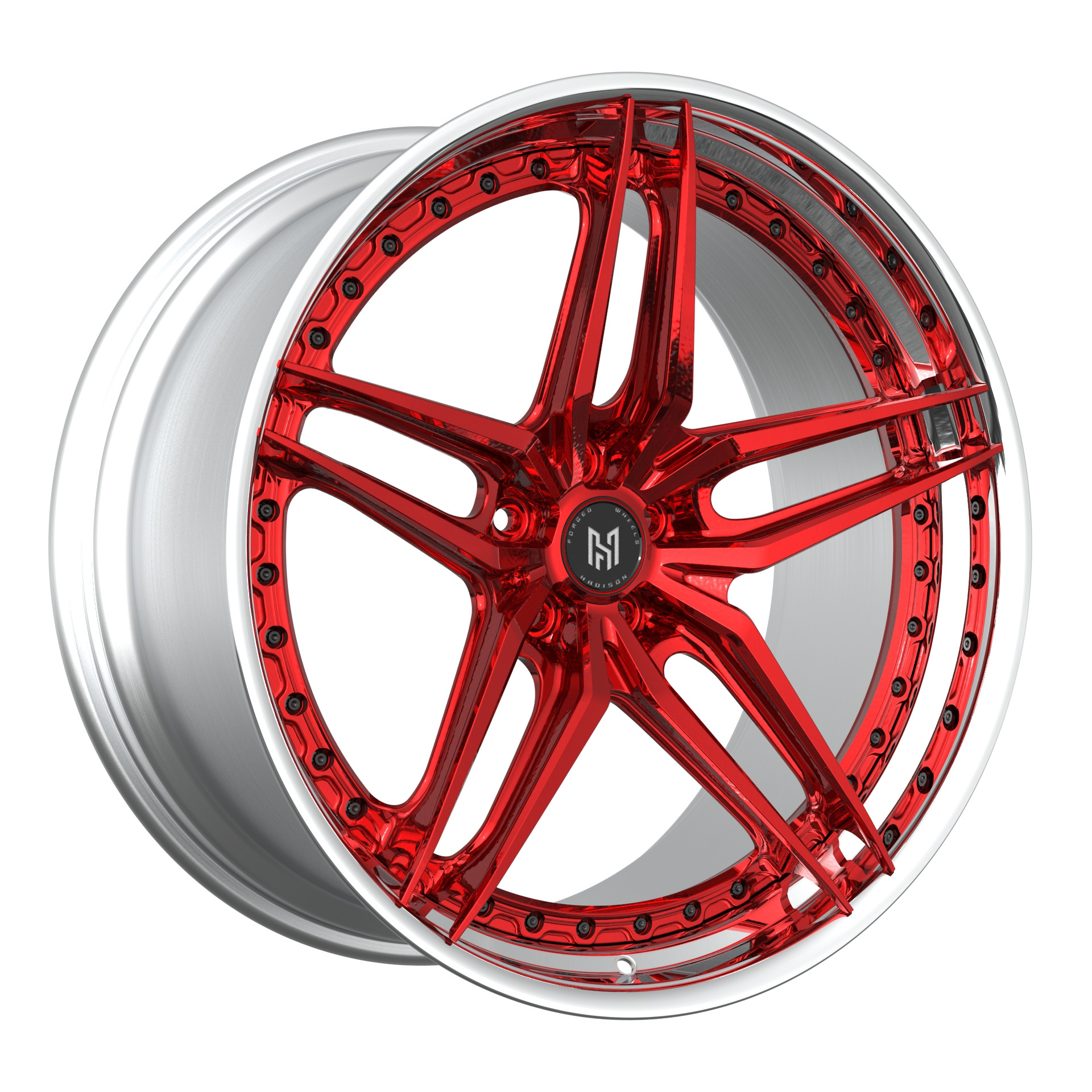 HADISON HD2P1014-5 2 pieces forged lip style deep concave silver/black/grey/red/white any colors spokes rims