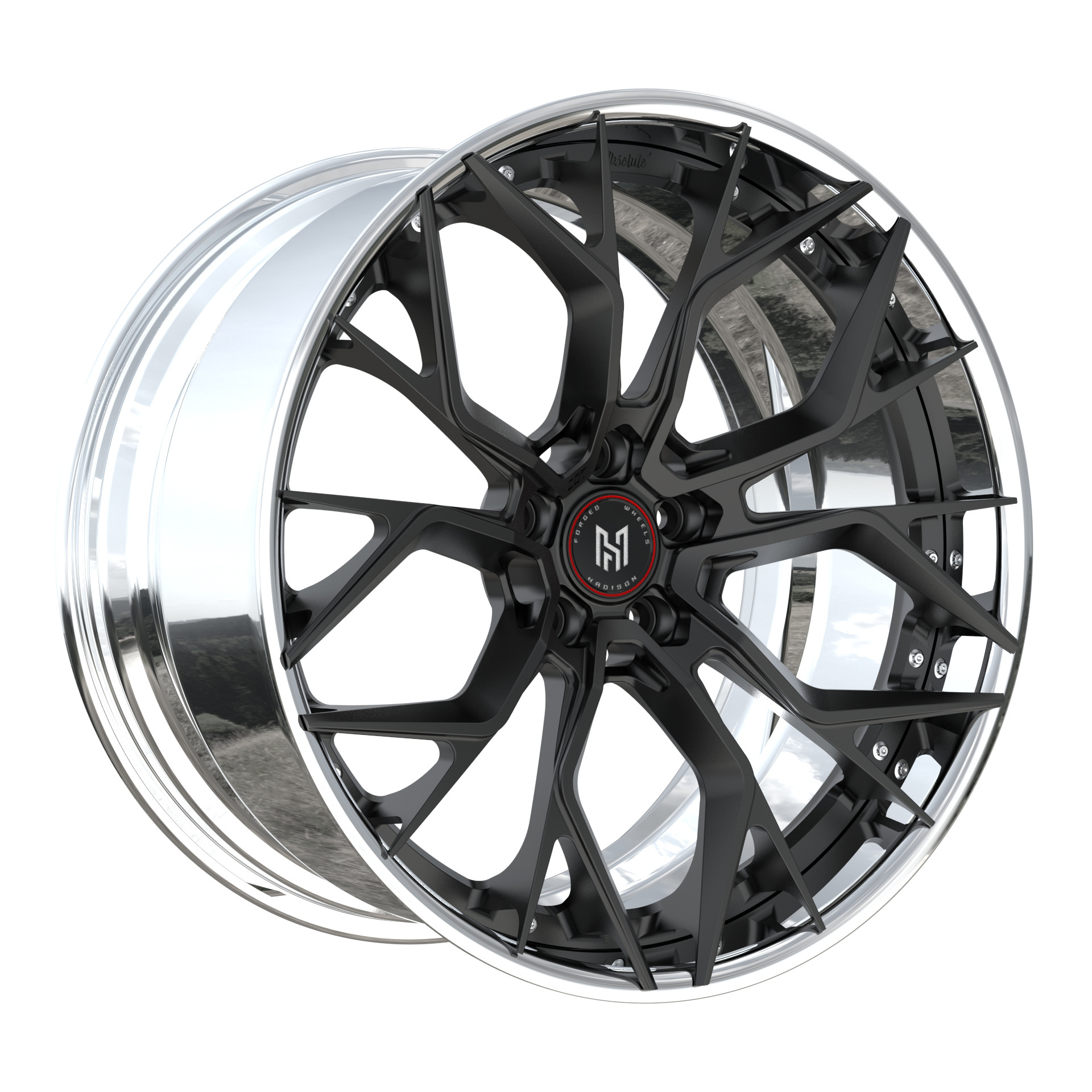 HADISON HD2P1011-6 manufacturers sell forged wheel rims 2 piece full size 16-26 inch forged wheel