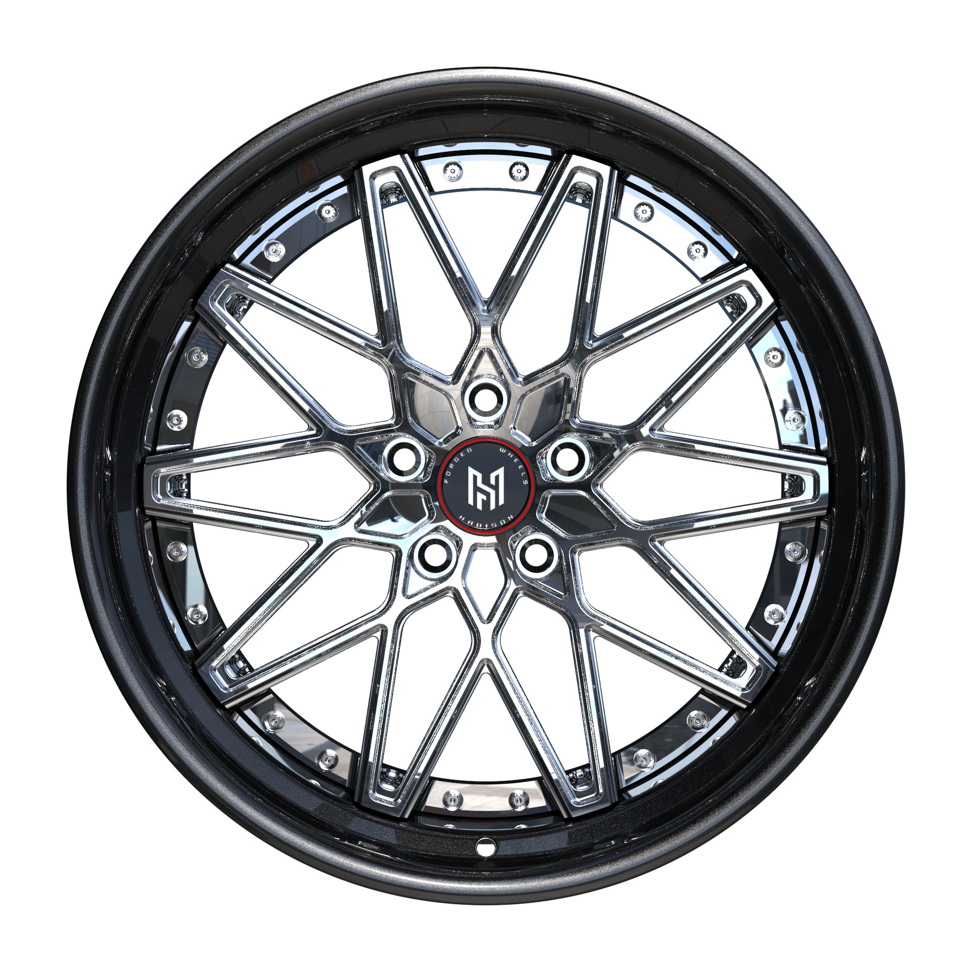 HADISON HD2P1009-2 design for vespa forged wheel 2 piece 5x114.3 deep lip forged wheels