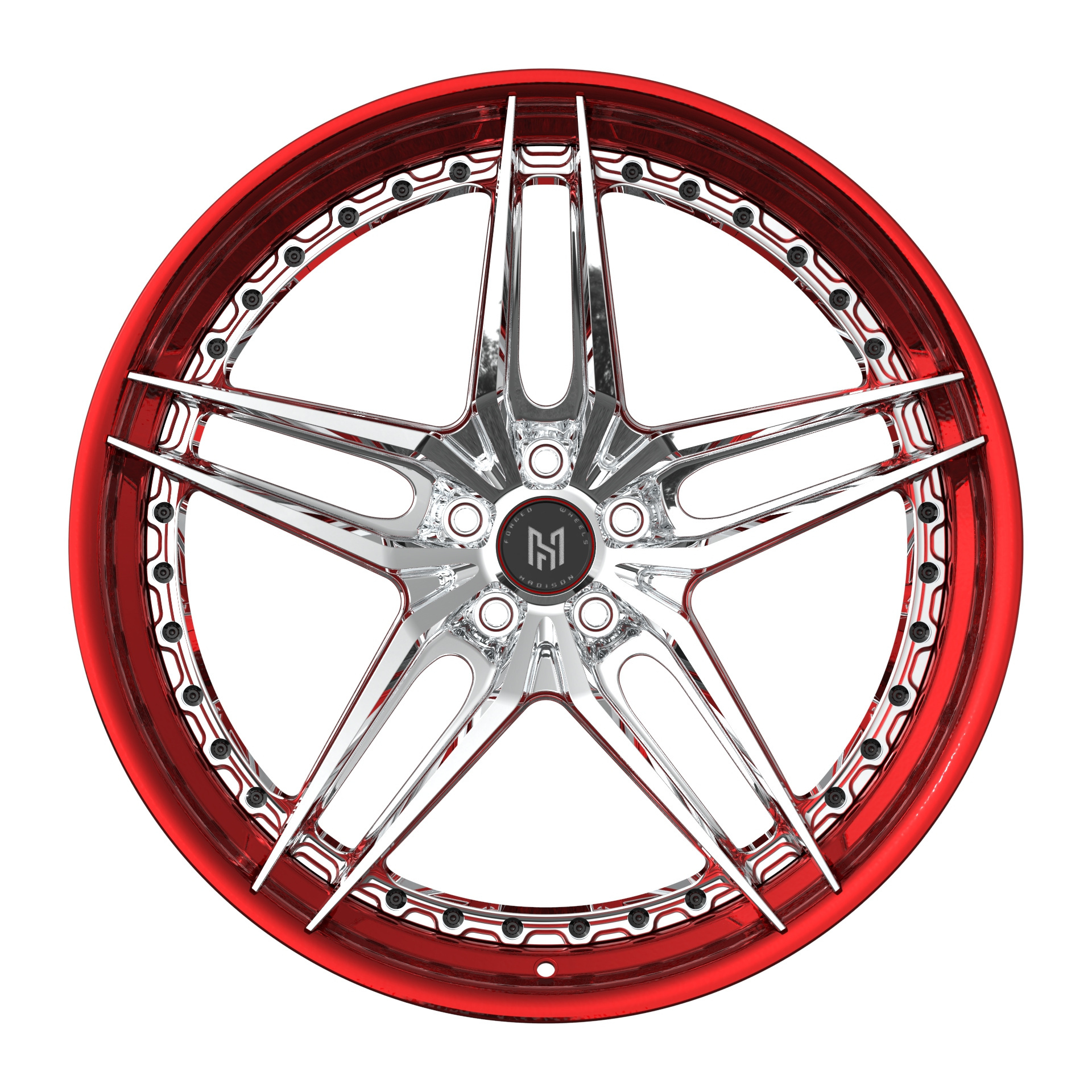 HADISON HD2P1014-5 2 pieces forged lip style deep concave silver/black/grey/red/white any colors spokes rims