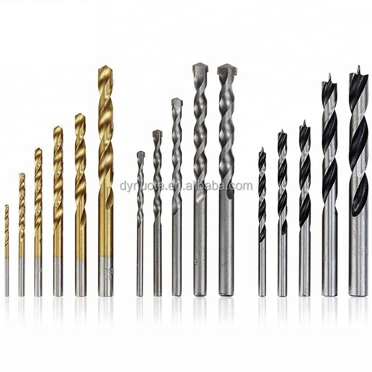 Factory Direct Hot Sale HSS Metal Wood Masonry Twist Drill Bits For Iron Wood Concrete pPastic Drilling