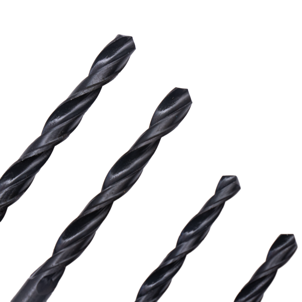 Shank Twist Drill Bit for Wood Metal Copper Aluminium Steel Iron Sheet Oxide Finished Straight Hot Sale Factory HSS Black 1-13mm