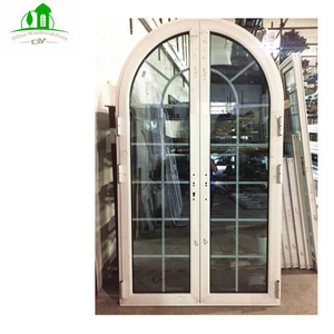 Aluminium Tempered Glass Interior Glass Doors Aluminum Alloy Double Arch Glass Doors Manual Customized Thermal Insulation Office