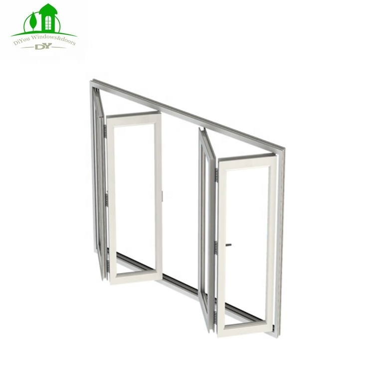 Seamless Sliding Louver House Building Insulated Aluminum Alloy Kitchen Modern Horizontal Bifold Windows and Doors Customized DY